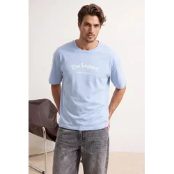 Trendyol Muška majica Tmnss26Ts00050, Plava