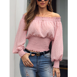 OFF-SHOULDER BLOUSE COLLEN pink