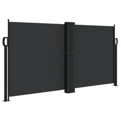 Uvlačiva bočna tenda 120 x 600 cm crna