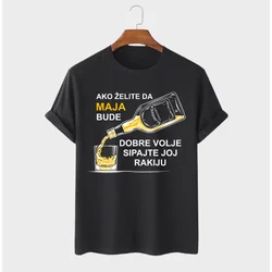 MAFIMI Ženska majica Ako želite da budem dobre volje, Crna