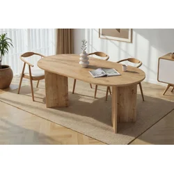 Hanah Home Trpezarijski sto Sablin, 180 x 90 x 75 cm, Boja hrasta