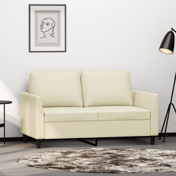 vidaXL Dvosed krem 120 cm umetno usnje
