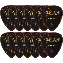 Fender 451 Shape Classic Celluloid Picks Shell Heavy 12 Pack