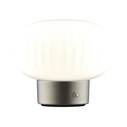 LED prigušiva dodirna stona lampa LATTE LED/1,8W/5V USB 2000 mAh hrom/bela
