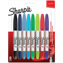USTVARJALNI SET SHARPIE MARKER SHARPIE DUO 8/1 FINE/ULTRAFINE SORT