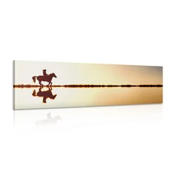 Slika jezdec na konju - 135x45