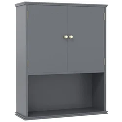 Northix Stenska kopalniška omarica siva MDF 60x21x75 cm
