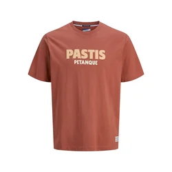 JACK & JONES Majica Amalfi bež / kremna / melona