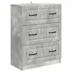 Ormar s ladicama Betonska siva 66 x 34,5 x 87 cm