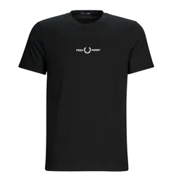 Fred Perry EMBROIDERED T-SHIRT Črna