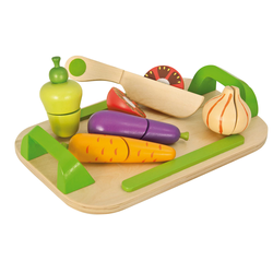 Leseni pladenj z zelenjavo Chopping Board Vegetables Eichhorn 12 delov od 24 mes