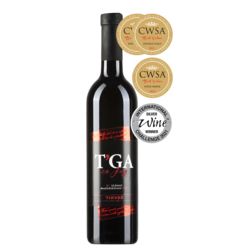 TIKVEŠ Tga za Jug Vranec crveno vino 0.75L