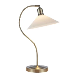 Markslöjd 108863 - Namizna svetilka VELA 1xE27/40W/230V medenina/bela