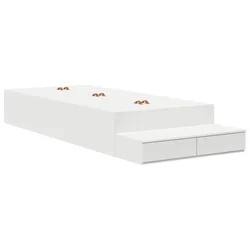 Vidaxl Postelja z dodatnim prostorom za shranjevanje Bela 80 cm