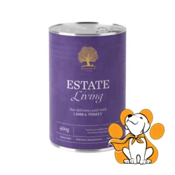 ESSENTIAL Ukusna pašteta sa komadićima jagnjećeg i ćurećeg mesa namenjena ishrani odraslih pasa svih rasa Estate Living Pate 400g