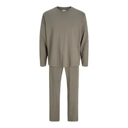 JACK & JONES Dolga pižama JACALFRED kaki