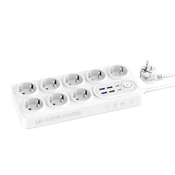 Produžni kabl Moxom MX-ST22, Beli