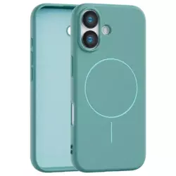 Velvet Touch MagSafe maska za iPhone 16 - Tirkizna