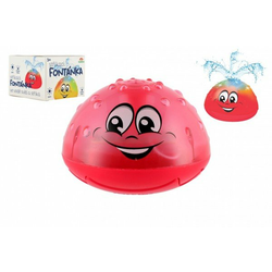 Teddies Vodna igrača Splash fontana plastična 10cm rdeča na baterije z lučko