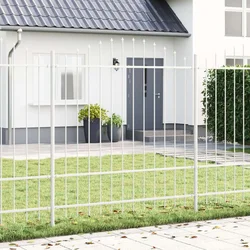 Vrtna Ograda 6 pcs Bijelo 170 x 215 cm Čelik s prahom premazan