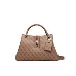 Guess Ročna torba Yvonne Logo HWSG23 78220 Svetlo rjava