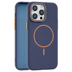 Leather Grip MagSafe maska za iPhone 13 Pro Max - Ljubičasta