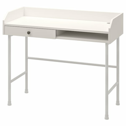HAUGA Radni sto, bela, 100x45 cm