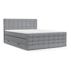 Siva boxspring postelja s prostorom za shranjevanje 160x200 cm Blend – Maison de Reve