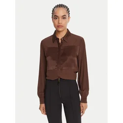 Liu Jo Srajca MF5106 T2578 Rjava Regular Fit