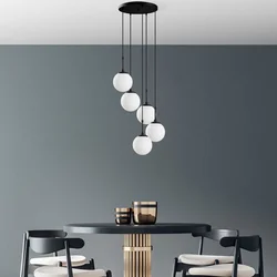 Opviq Luster Orbital-15-14016, 40x40x115cm, IP20, Crno-beli