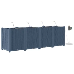 Vrtna saksija 4 pcs Sivi 160 x 40 x 52 cm Plastika