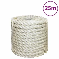 Vidaxl Vrv iz 100 % sisala 20 mm 25 m