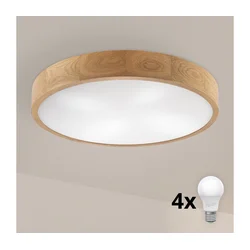 Brilagi - LED stropno svetlo CARVALHO 4xE27/60W/230V hrast, prečnik 57,5 cm