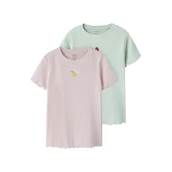 NAME IT Majica NKFVIVEMMA limona/meta/rosé/temno rdeča
