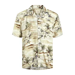 JACK & JONES Srajca marine/oliva/temno zelena/off-bela
