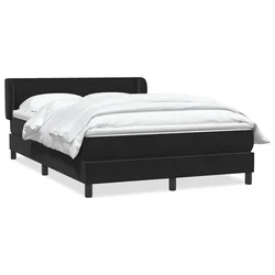Vidaxl Box spring postelja z vzmetnico črna 160x210 cm žamet