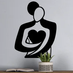 Wallity Zidna dekoracija Love, 70x0.15x52 cm, 1.5 mm, Crna