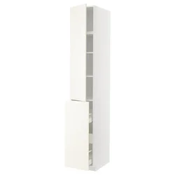 METOD / MAXIMERA Vis.elem. s izvl.funk. 3fi/1vr/2pol, bela/Vallstena bela, 40x60x240 cm