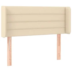 Vidaxl Vzglavje z ušesi krem 103x16x78/88 cm blago