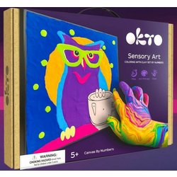 OKTO Set umetniških slik Sova na platnu 29x29 cm