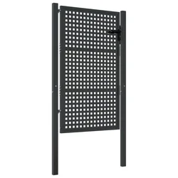 Vidaxl Vrtna vrata antracit 100x150 cm jeklo