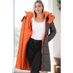 Z9738 DEWBERRY WOMENS COAT-ANTHRACITE