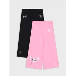 Sinsay - Pamučne wide leg pantalone sa printom 2 pack Disney - šareno