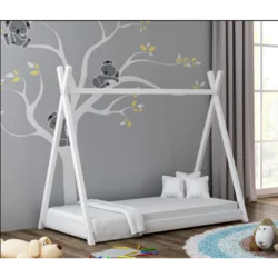 Drveni Dečiji Krevet Tipi - Beli - 190*90 Cm