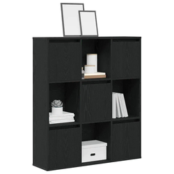 Regal za knjige crni hrasta 89x24x101,5cm od konstruiranog drva