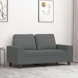 Vidaxl vidaXL Dvosed temno siv 120 cm oblazinjen z blagom