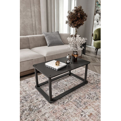 Hanah Home Klub sto Hole Rect, 70x38x42 cm, Crni