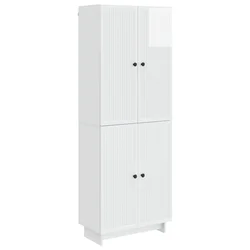 Set ormara 2 pcs Bijela visokog sjaja 66 x 34,5 x 90 cm