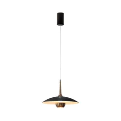 MAXLIGHT P0676 - LED luster na sajli MANUKA LED/12W/230V prečnika 28 cm zlatna/crna
