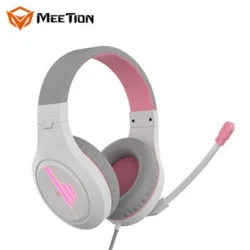 MEETION HP021WH GEJMERSKE HP STEREO Slušalice, BELO-PINK